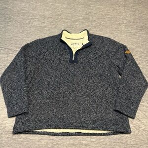 Orvis Men's Navy Zip-Up Sweater